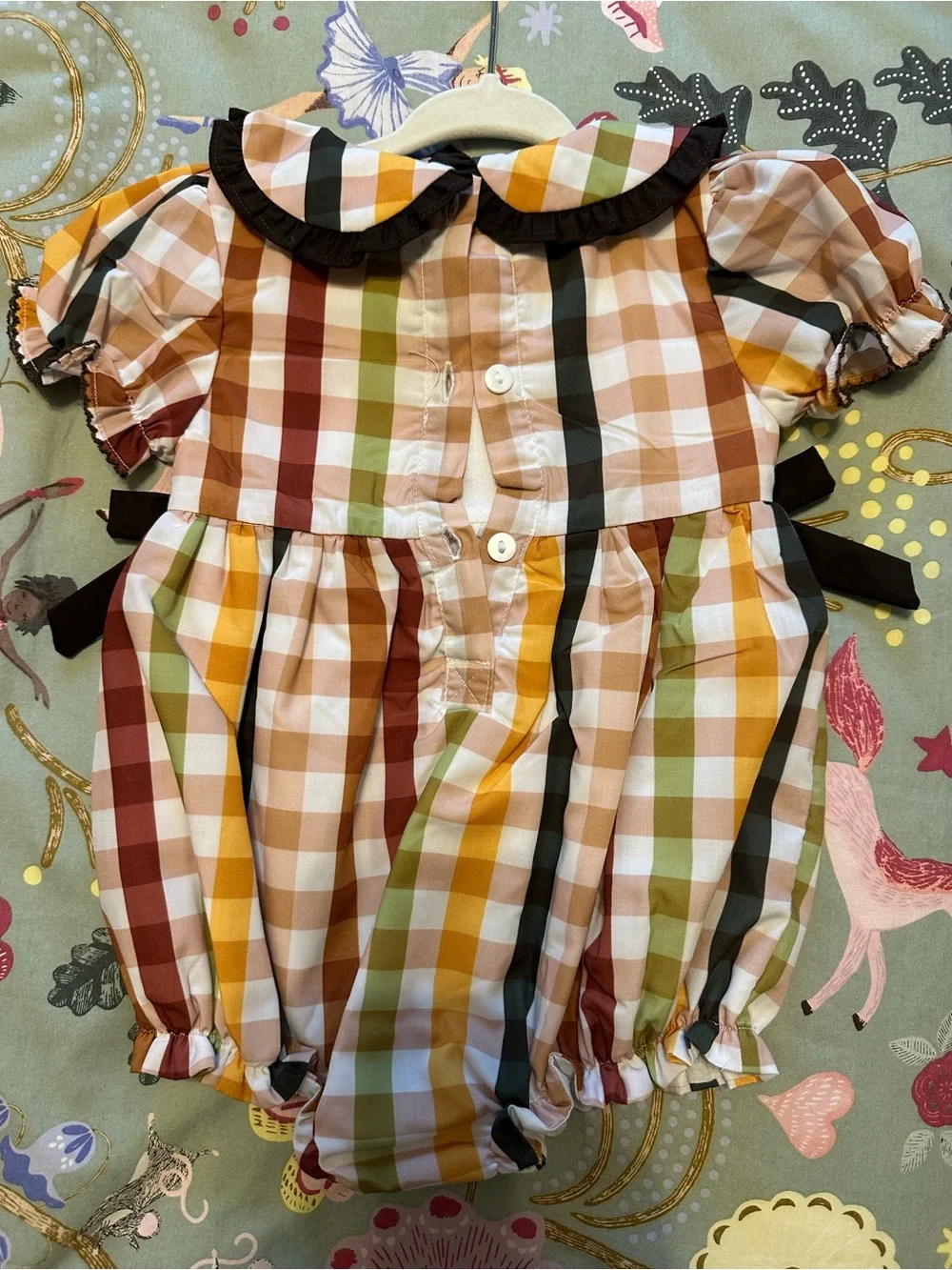 9M Thanksgiving Gobble Bubble with Peter Pan Collar - Smockingbird